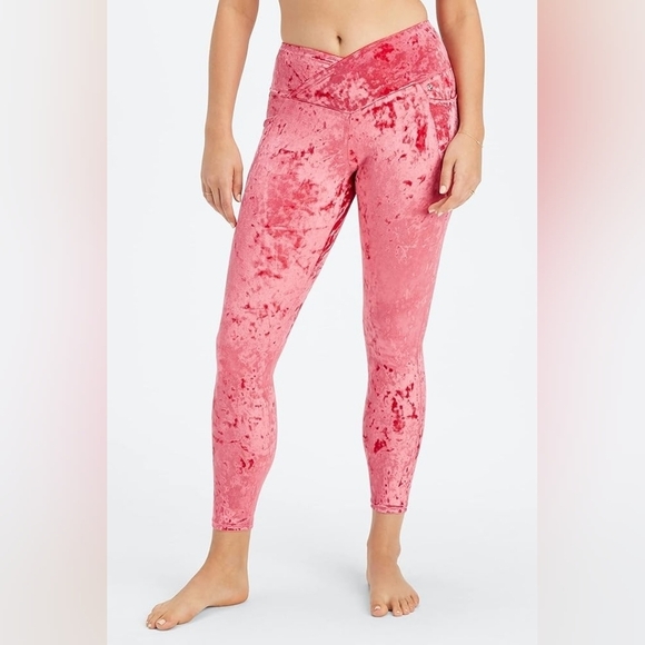 Fabletics High-Waisted Crushed Velour Crossover Leggings NWT Large Tall - Picture 1 of 15
